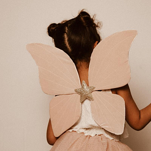 Крылья бабочки бархатные Mrs. Ertha "Pink Butterfly", розовые, 3-6 лет